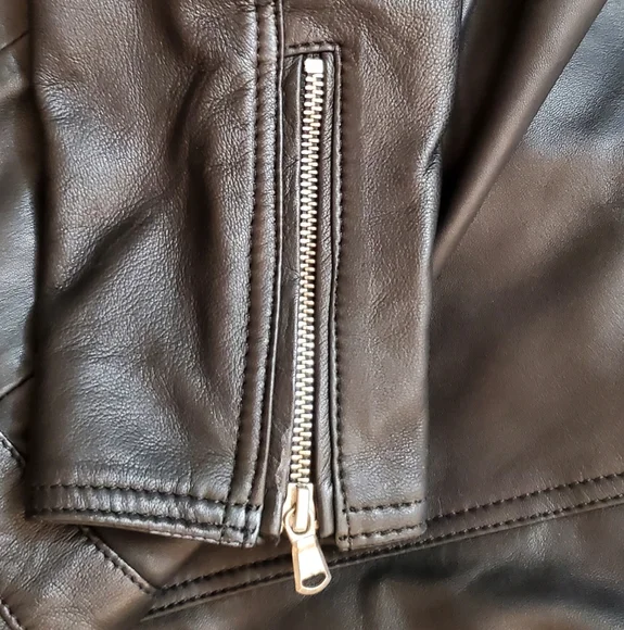 SLINK Jeans Plus LAMB LEATHER Crop Moto Jacket Women's Size XL , 1X - Picture 12 of 14